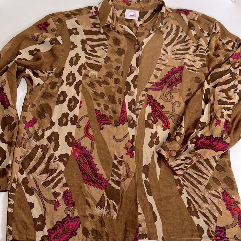 ❄️    Vintage MONDI ANIMAL & PAISLEY PRINT SHIRT